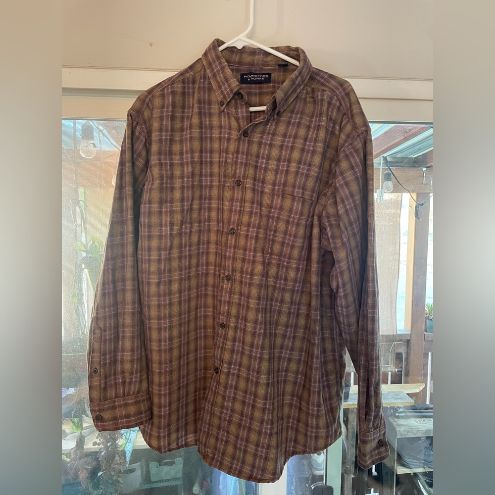 Plaid Button-Up Shirt. New never worn